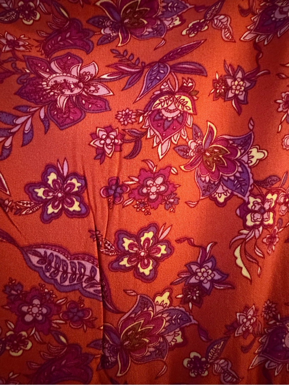 NATURAL LIFE  Boho Coral and Purple Floral V-Neck, Mini Dress Size XS - Picture 7 of 11